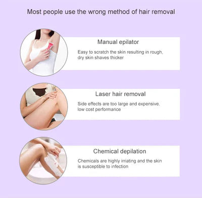 Beauty'N Drops™Purple Epilator – آلة إزالة الشعر البنفسجية